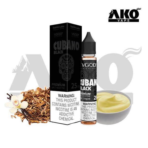 سالت نیکوتین تنباکو وانیل (کوبانو بلک) ویگاد VGOD CUBANO BLACK SALT