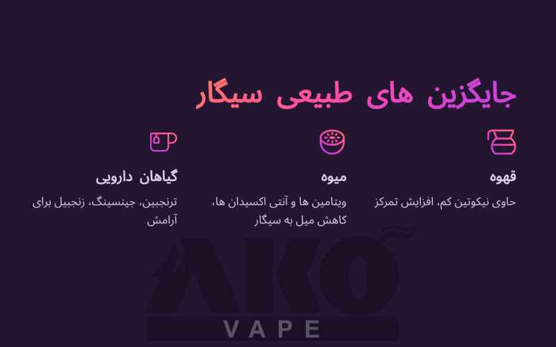 بهترین جایگزین برای ترک سیگار، درمان سنتی و مدرن 6 جایگزین طبیعی سیگار