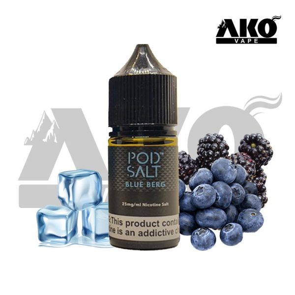 سالت نیکوتین بلوبری تمشک یخ پاد سالت POD SALT BLUE BERG