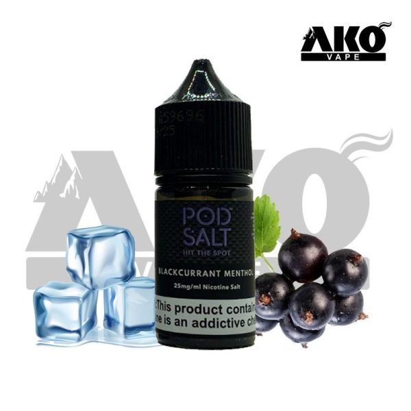 سالت نیکوتین انگور فرنگی یخ پاد سالت Pod Salt Blackcurrant Menthol