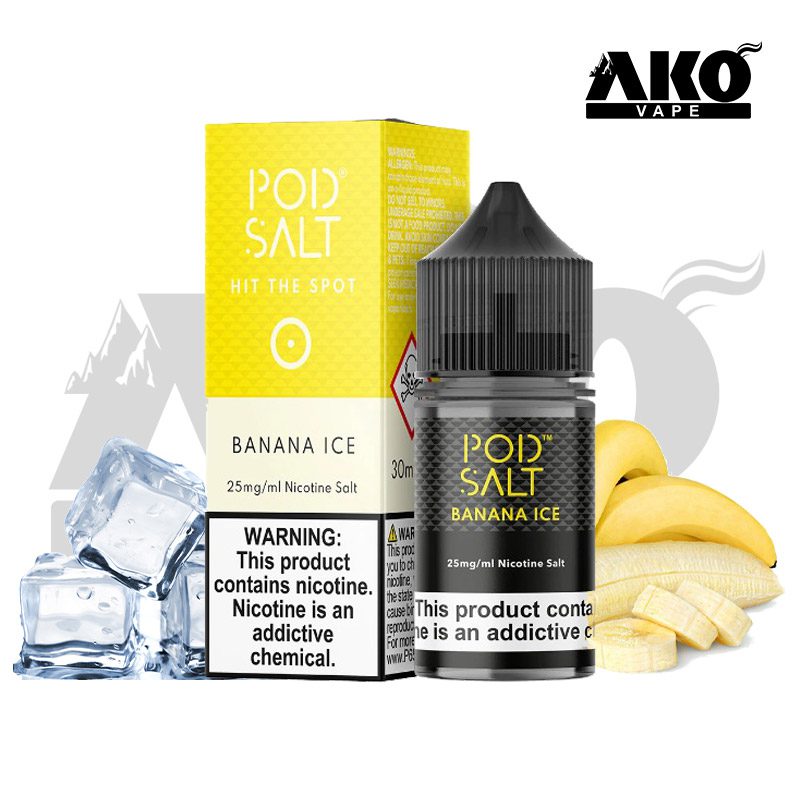 سالت نیکوتین موز یخ پاد سالت pod salt banana ice