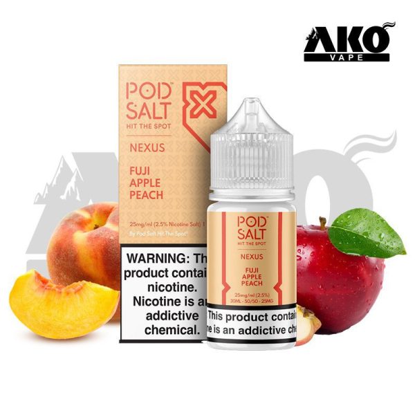 سالت نیکوتین سیب هلو پاد سالت pod salt fuji apple peach