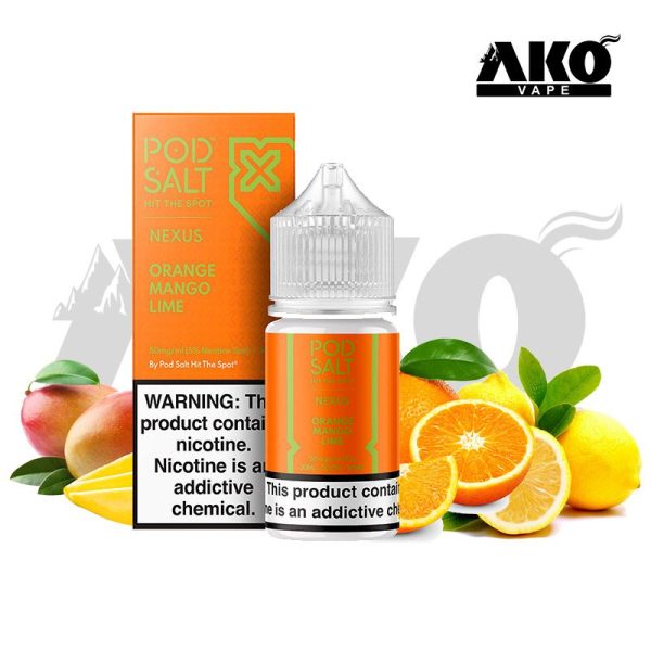 سالت نیکوتین پرتقال انبه لیمو پاد سالت Pod Salt Orange Mango Lime