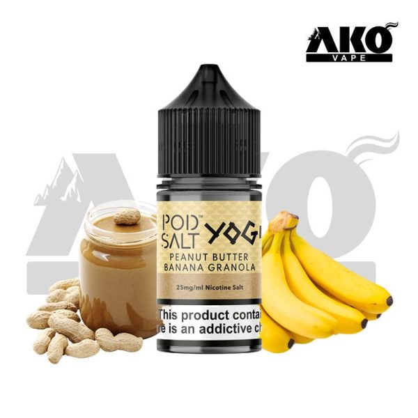 سالت نیکوتین کره بادام زمینی موز پاد سالت Pod Salt Peanut Butter Banana Granola