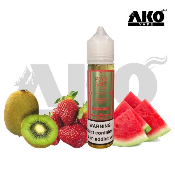 جویس توت فرنگی هندوانه کیوی پاد سالت Pod Salt Strawberry Watermelon Kiwi juice