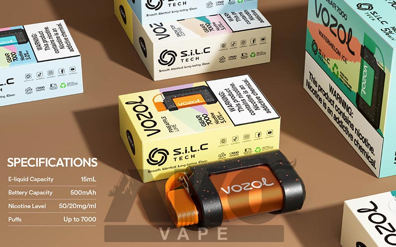 پاد یکبار مصرف 7000 پاف Gear وزول نیکوتین 50 2 vozol gear 7000 3