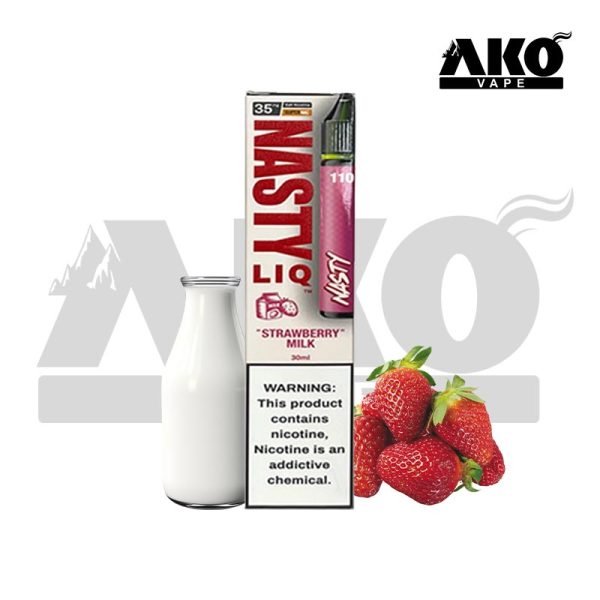 سالت نیکوتین شیر توت فرنگی نستی Nasty Strawberry Milk salt